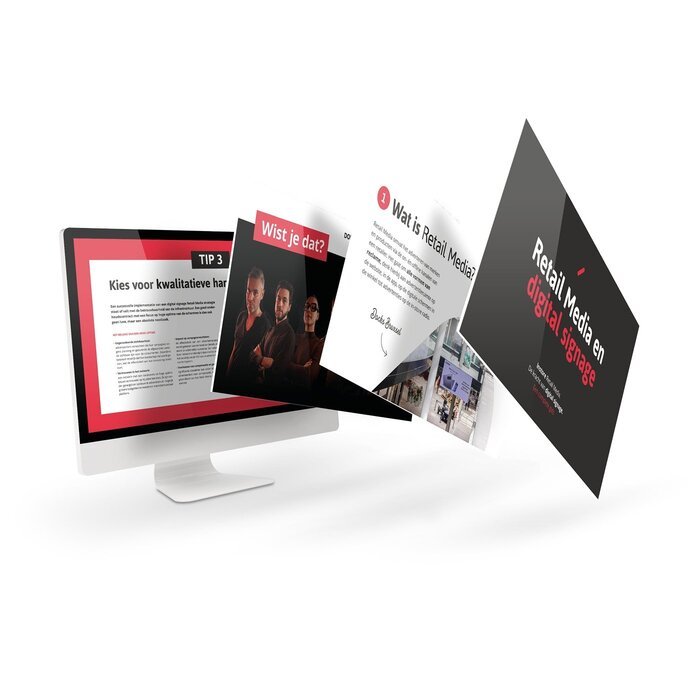 Computer mock-up showing a few pages of the white paper