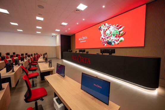 LED wall featuring the BelOrta logo